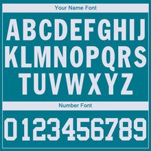 Load image into Gallery viewer, Custom Teal White V-Neck Basketball Jersey - Fcustom