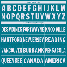 Load image into Gallery viewer, Custom Teal White V-Neck Basketball Jersey - Fcustom