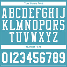 Load image into Gallery viewer, Custom Teal White Round Neck Suit Basketball Jersey - Fcustom