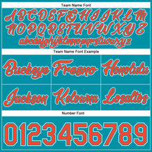 Load image into Gallery viewer, Custom Teal Orange-White Authentic Throwback Basketball Shorts