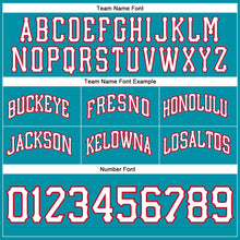 Load image into Gallery viewer, Custom Teal White-Red Authentic Throwback Basketball Shorts