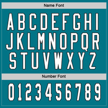 Load image into Gallery viewer, Custom Teal White-Black Hockey Jersey