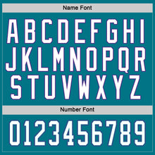 Load image into Gallery viewer, Custom Teal White-Purple Hockey Jersey