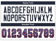 Load image into Gallery viewer, Custom Powder Blue Navy-Red Drift Fashion Football Jersey