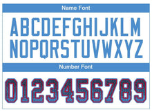 Load image into Gallery viewer, Custom Navy Powder Blue-Red Drift Fashion Football Jersey