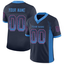 Load image into Gallery viewer, Custom Navy Powder Blue-Red Drift Fashion Football Jersey