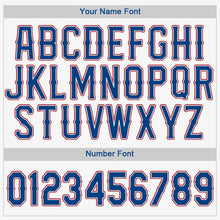 Load image into Gallery viewer, Custom White Royal-Red Baseball Jersey