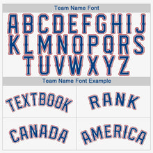 Load image into Gallery viewer, Custom White Royal-Red Baseball Jersey