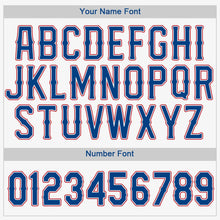 Load image into Gallery viewer, Custom White Royal-Red Baseball Jersey