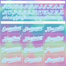 Load image into Gallery viewer, Custom Tie Dye Light Blue-White 3D Authentic Baseball Jersey