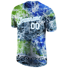 Load image into Gallery viewer, Custom Tie Dye White-Light Blue 3D Performance T-Shirt