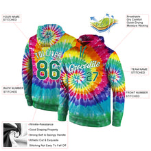 Load image into Gallery viewer, Custom Stitched Tie Dye Kelly Green-White 3D Pattern Design Sports Pullover Sweatshirt Hoodie