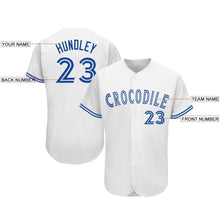 Load image into Gallery viewer, Custom White Royal Baseball Jersey