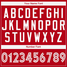 Load image into Gallery viewer, Custom Red White Baseball Jersey