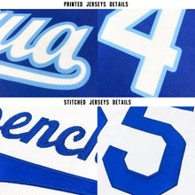 Load image into Gallery viewer, Custom Royal White Baseball Jersey