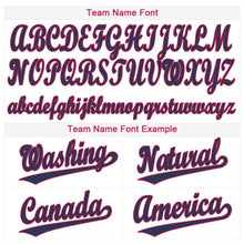 Load image into Gallery viewer, Custom White Red-Navy Baseball Jersey