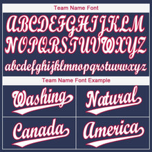 Load image into Gallery viewer, Custom Navy White-Red Baseball Jersey