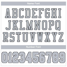 Load image into Gallery viewer, Custom White Silver-Black Mesh Authentic Football Jersey