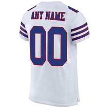 Load image into Gallery viewer, Custom White Royal-Red Mesh Authentic Football Jersey