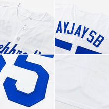 Load image into Gallery viewer, Custom White Royal-Red Authentic Baseball Jersey