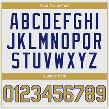 Load image into Gallery viewer, Custom White Old Gold-Royal Authentic Baseball Jersey