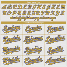 Load image into Gallery viewer, Custom White Old Gold-Royal Authentic Baseball Jersey
