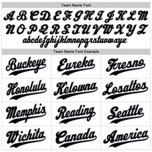 Load image into Gallery viewer, Custom White Black Pinstripe Black-Gray Authentic Baseball Jersey