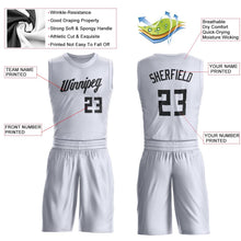 Load image into Gallery viewer, Custom White Black Round Neck Suit Basketball Jersey - Fcustom