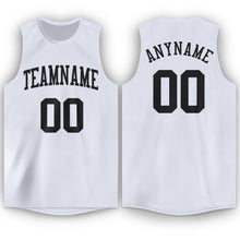 Load image into Gallery viewer, Custom White Black Round Neck Basketball Jersey - Fcustom