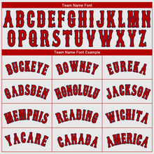 Load image into Gallery viewer, Custom White Red-Navy Authentic Baseball Jersey