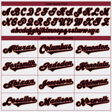 Load image into Gallery viewer, Custom White Black-Crimson Authentic Baseball Jersey
