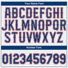 Load image into Gallery viewer, Custom White Royal-Red Authentic Baseball Jersey