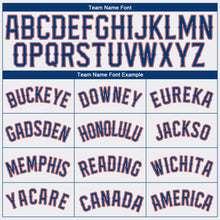 Load image into Gallery viewer, Custom White Royal-Red Authentic Baseball Jersey