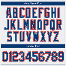 Load image into Gallery viewer, Custom White Royal-Red Authentic Baseball Jersey