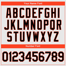 Load image into Gallery viewer, Custom White Black-Orange Authentic Baseball Jersey