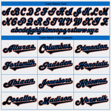 Load image into Gallery viewer, Custom White Black-Powder Blue Authentic Baseball Jersey