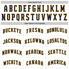 Load image into Gallery viewer, Custom White Navy Pinstripe Navy-Gold Authentic Baseball Jersey