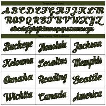 Load image into Gallery viewer, Custom White Royal Pinstripe Olive-Black Authentic Memorial Day Baseball Jersey