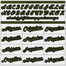 Load image into Gallery viewer, Custom White Olive-Black Authentic Memorial Day Baseball Jersey