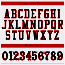Load image into Gallery viewer, Custom White Black-Red Authentic Baseball Jersey