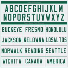 Load image into Gallery viewer, Custom White Kelly Green-Gray Authentic Baseball Jersey