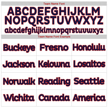 Load image into Gallery viewer, Custom White Red-Navy Authentic Baseball Jersey