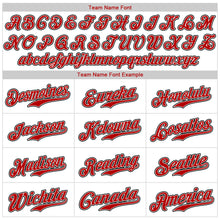 Load image into Gallery viewer, Custom White Red-Black Authentic Baseball Jersey