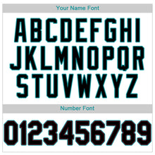 Load image into Gallery viewer, Custom White Black-Teal Authentic Baseball Jersey