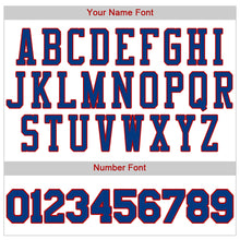 Load image into Gallery viewer, Custom White Royal Pinstripe Royal-Red Authentic Baseball Jersey