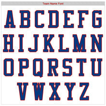 Load image into Gallery viewer, Custom White Royal Pinstripe Royal-Red Authentic Baseball Jersey