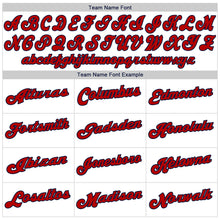 Load image into Gallery viewer, Custom White Red-Navy Authentic Baseball Jersey