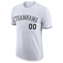 Load image into Gallery viewer, Custom White Black-Gray Performance T-Shirt