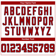 Load image into Gallery viewer, Custom White Red-Navy Performance T-Shirt