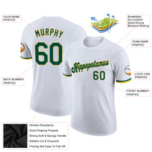 Load image into Gallery viewer, Custom White Green-Gold Performance T-Shirt